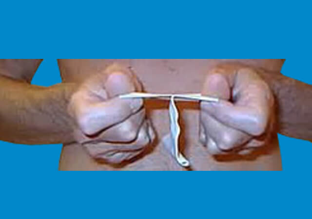 Penile stretching with weights