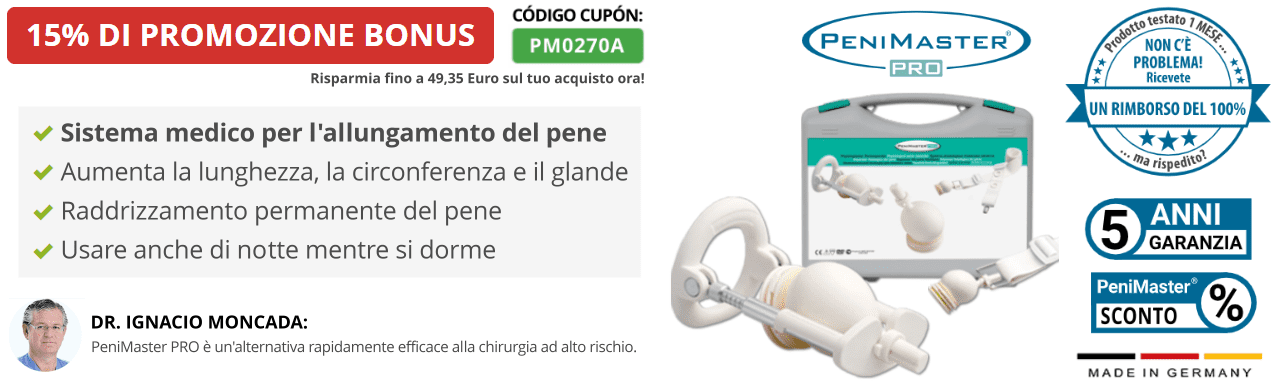 PeniMaster PRO estensore del pene con codice coupon