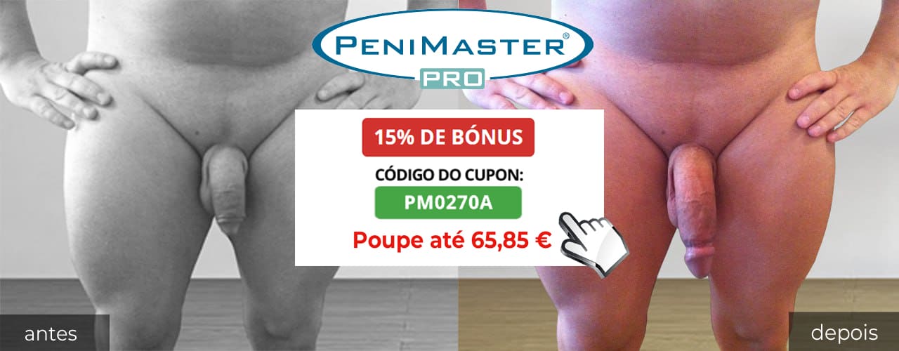 Extensor pêniano PeniMaster Pro antes depois